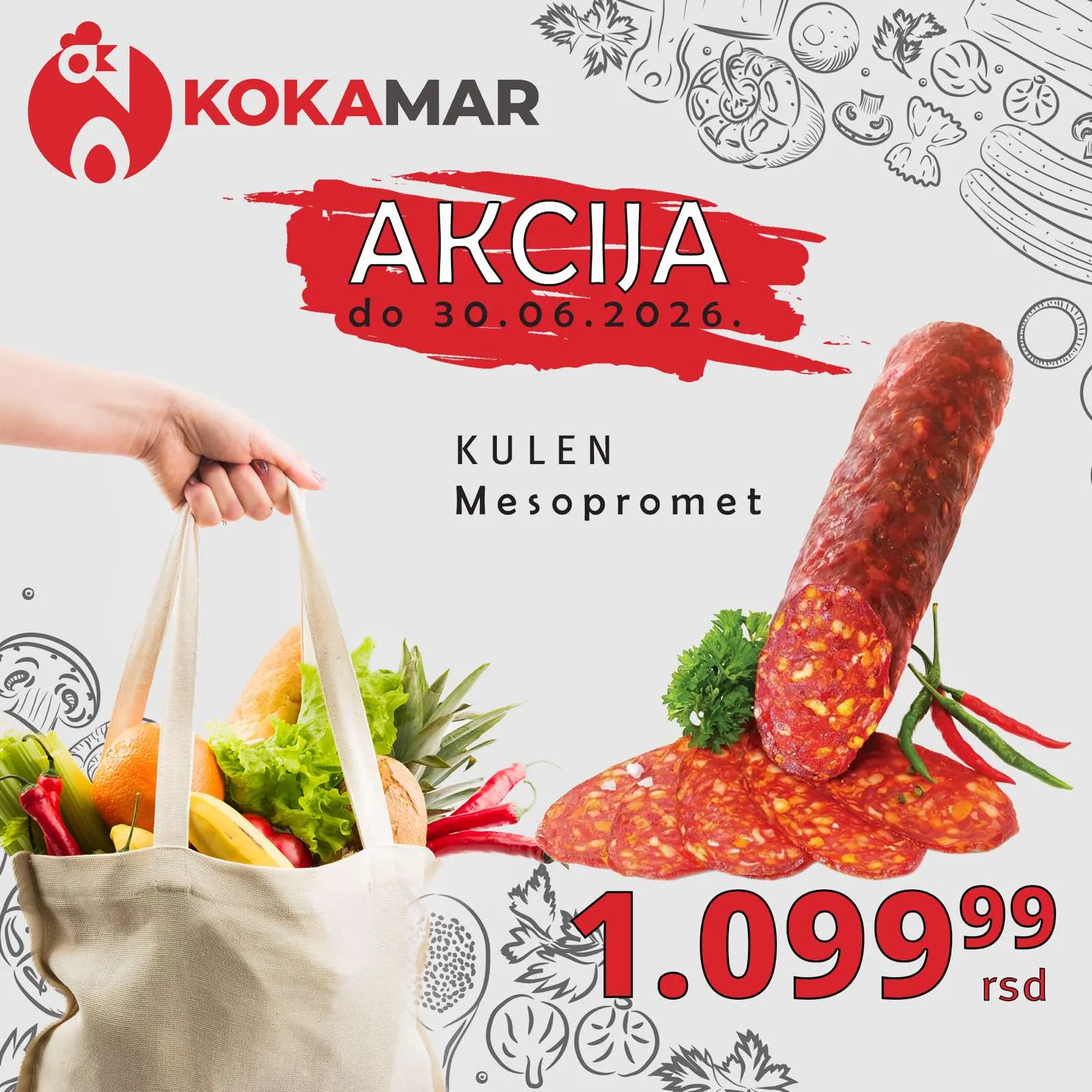 Kulen Mesopromet akcija — 1.099,99 rsd u Kokamar marketima do 30.06.2026.